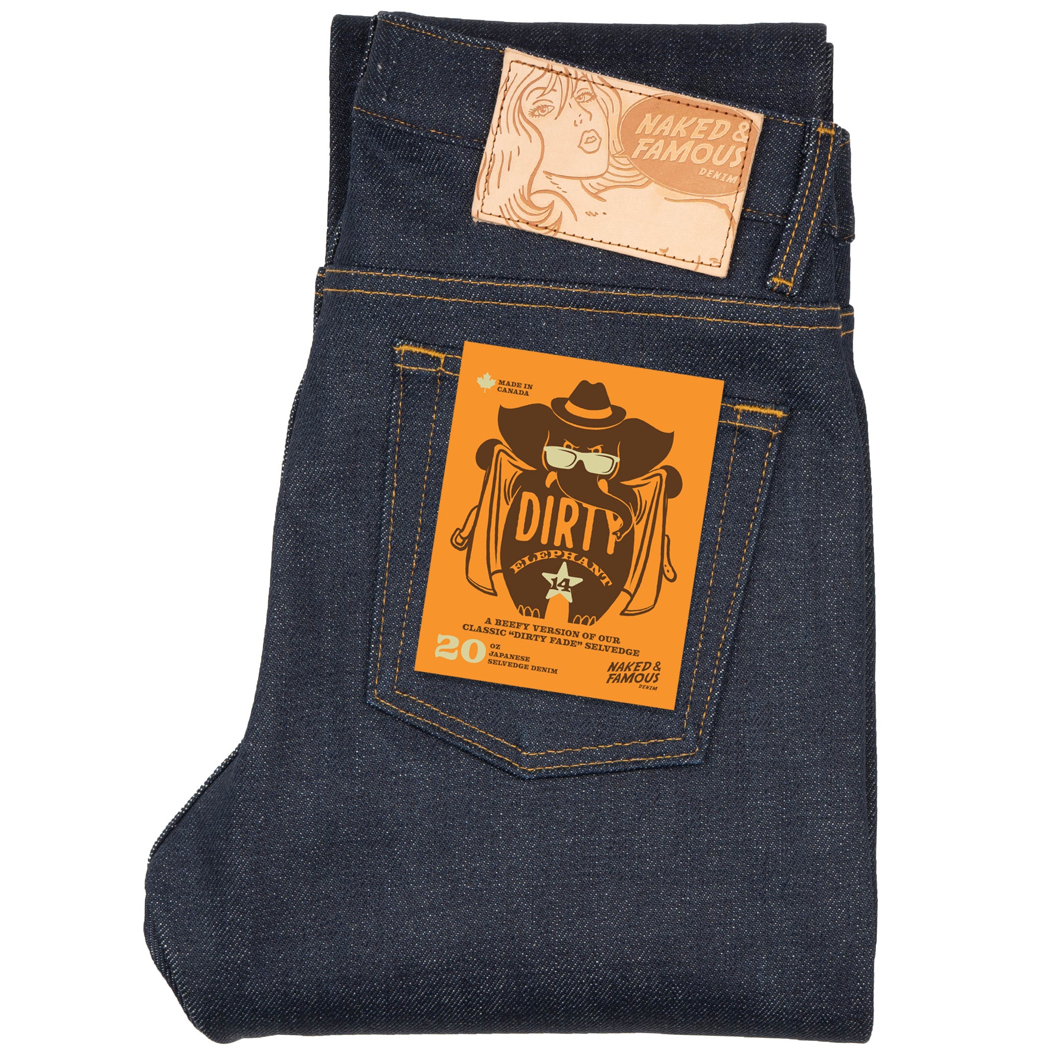 Weird Guy - Elephant 14 - Dirty Elephant Selvedge by Naked & Famous Denim