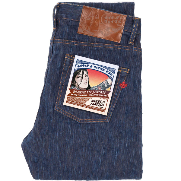 Super Guy - MIJ15 - Hand Dyed Natural Indigo x Kakishibu Intangible Cultural Treasure Selvedge Denim by Naked & Famous Denim