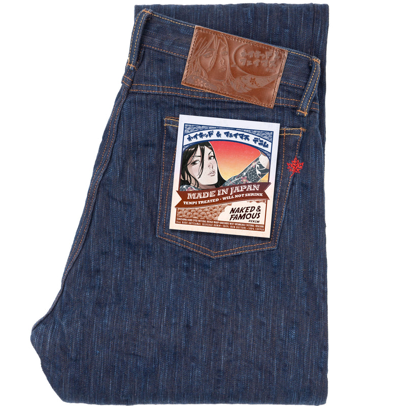 True Guy - MIJ15 - Hand Dyed Natural Indigo x Kakishibu Intangible Cultural Treasure Selvedge Denim