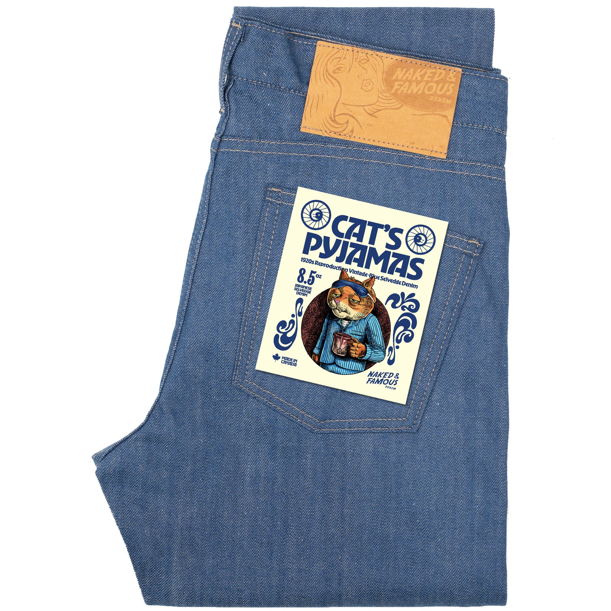 Super Guy - The Cat’s Pyjamas Selvedge - Blue by Naked & Famous Denim