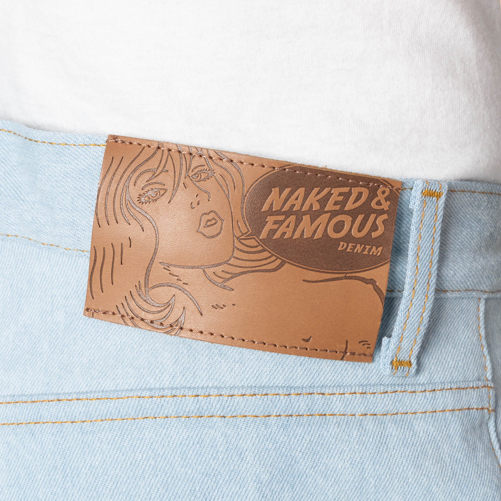 Easy Guy - Secret Agent Denim - Bleach Blue by Naked & Famous Denim
