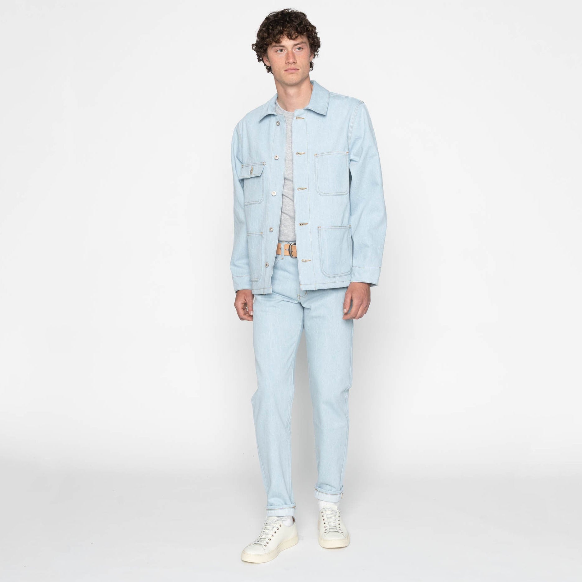 Easy Guy - Secret Agent Denim - Bleach Blue by Naked & Famous Denim