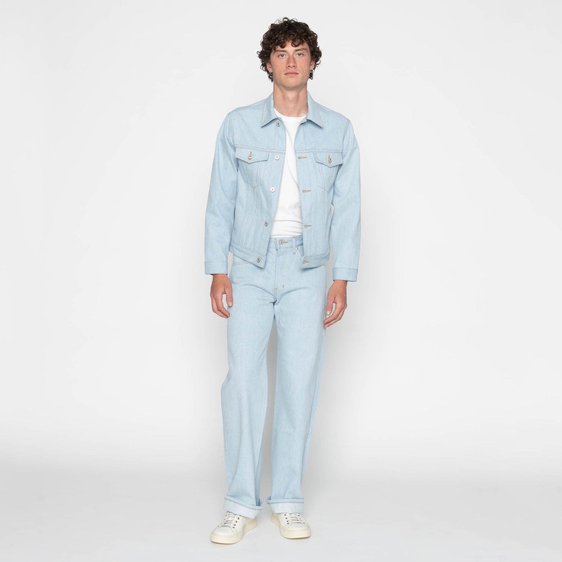 Strong Guy - Secret Agent Denim - Bleach Blue by Naked & Famous Denim
