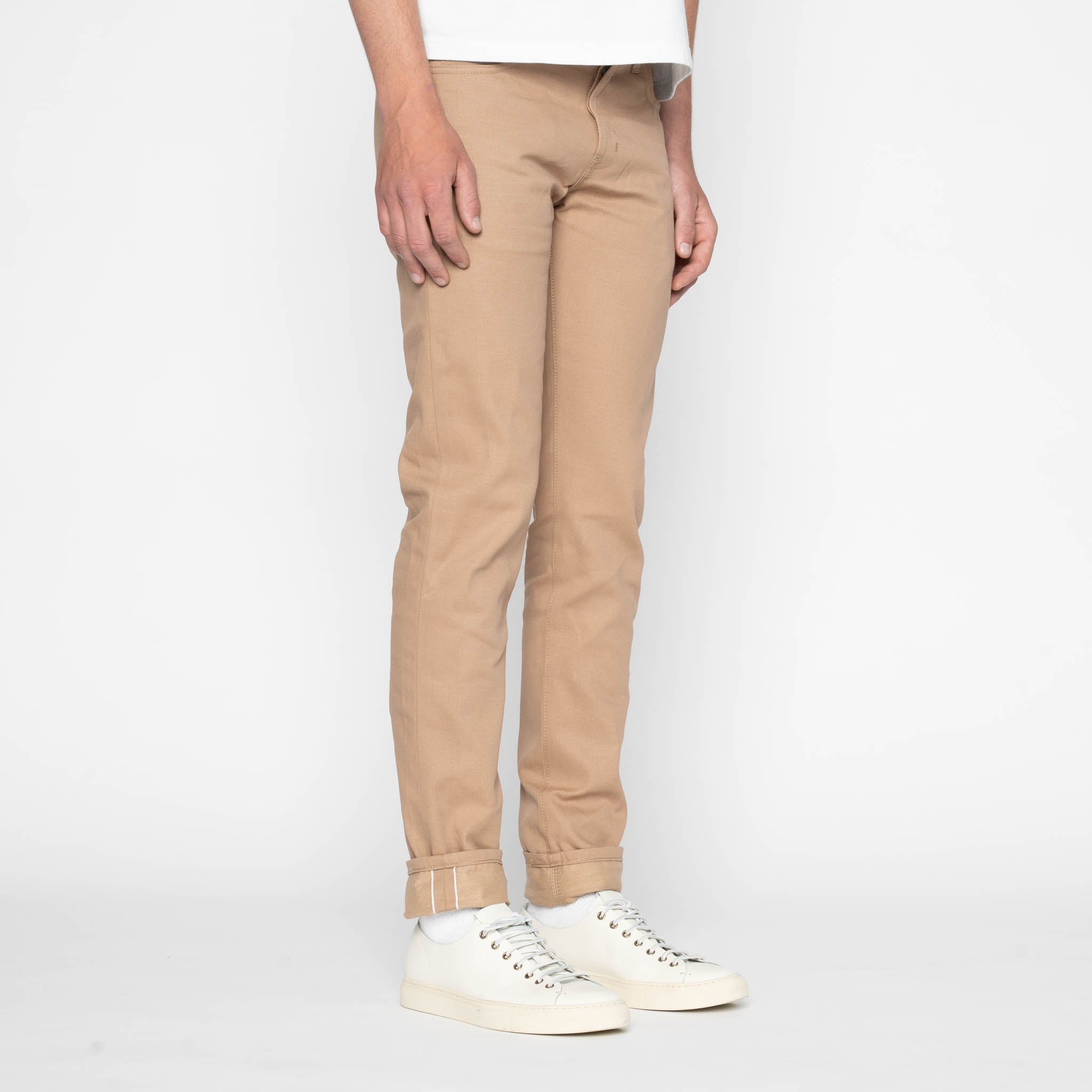 Super Guy - Selvedge Slacks Beige by Naked & Famous Denim
