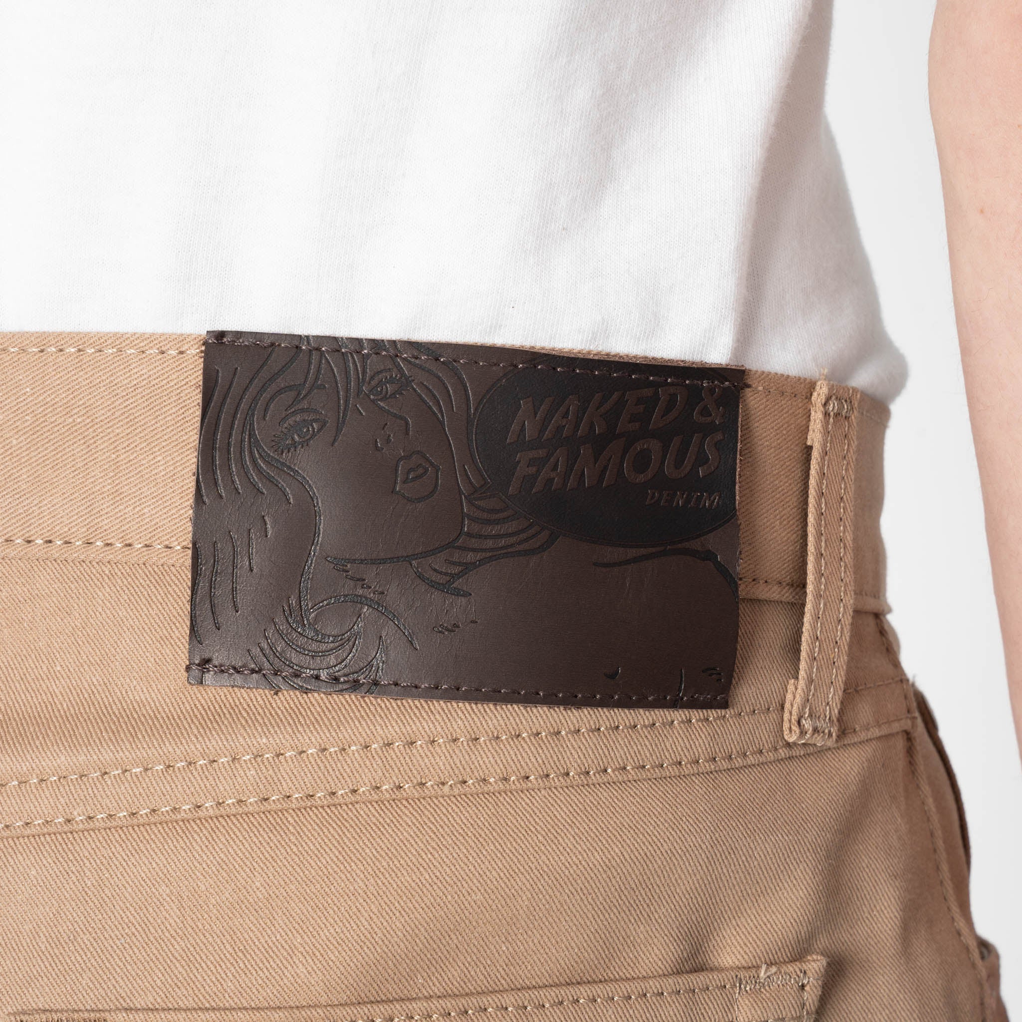 True Guy - Selvedge Slacks Beige by Naked & Famous Denim