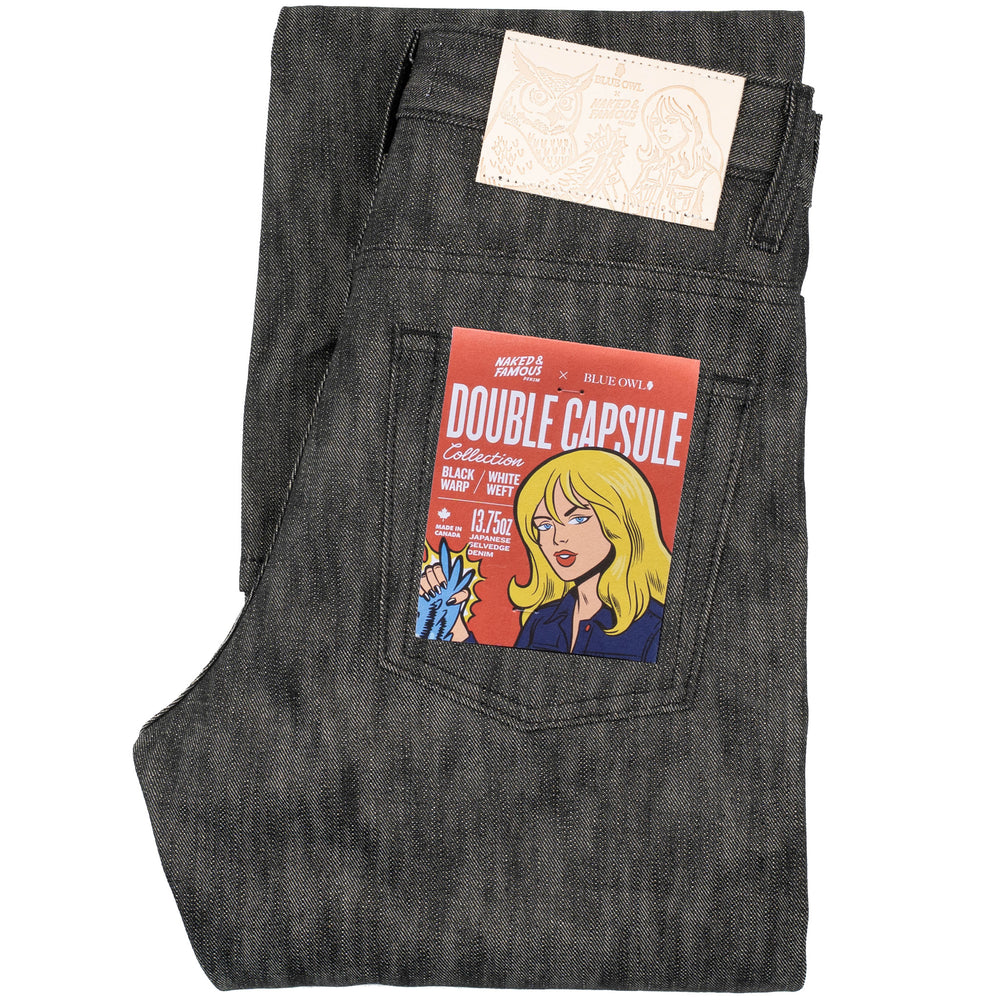 Groovy Guy - Double Capsule - Black Warp / White Weft Selvedge by Naked & Famous Denim