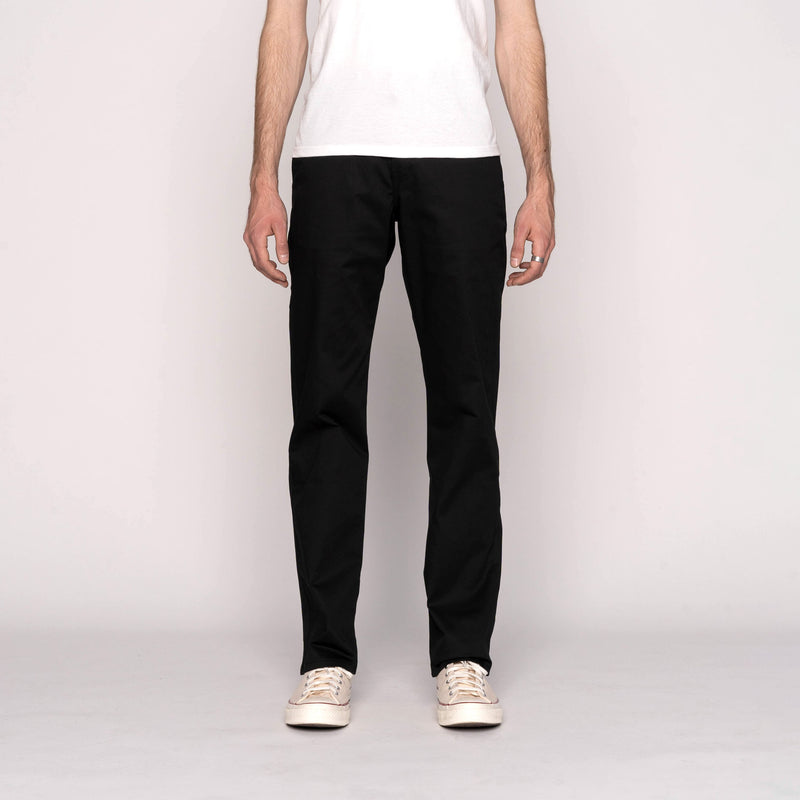 Straight Chino - Black Stretch Twill