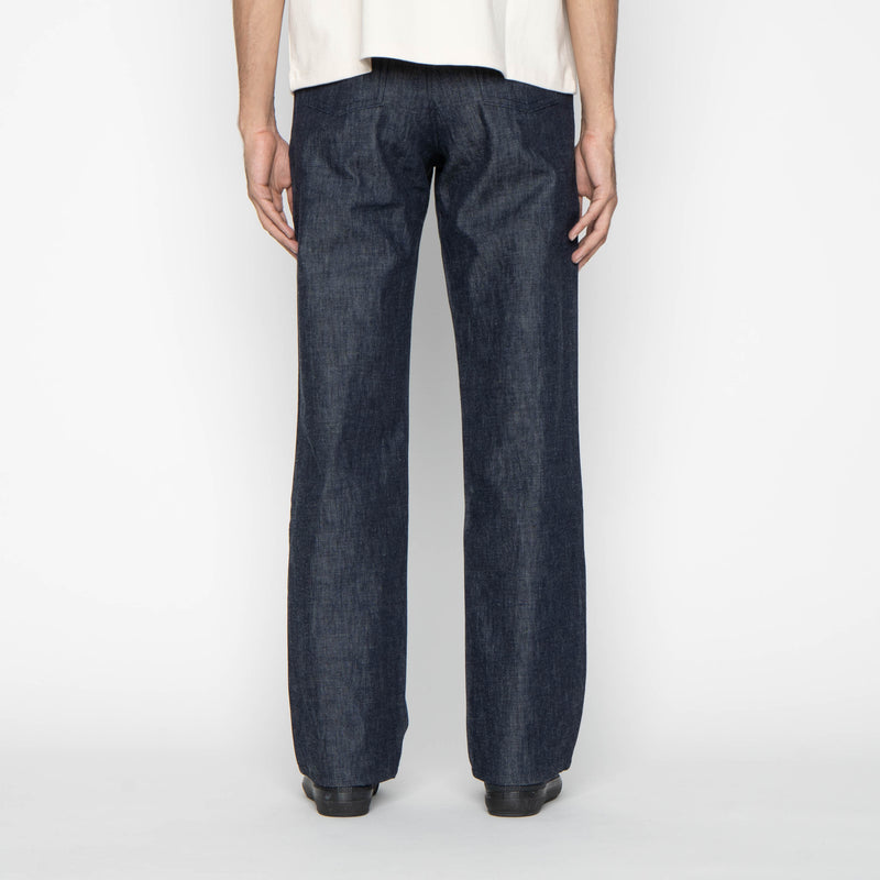 Pleated Trouser - 10oz Rinsed Denim - Indigo