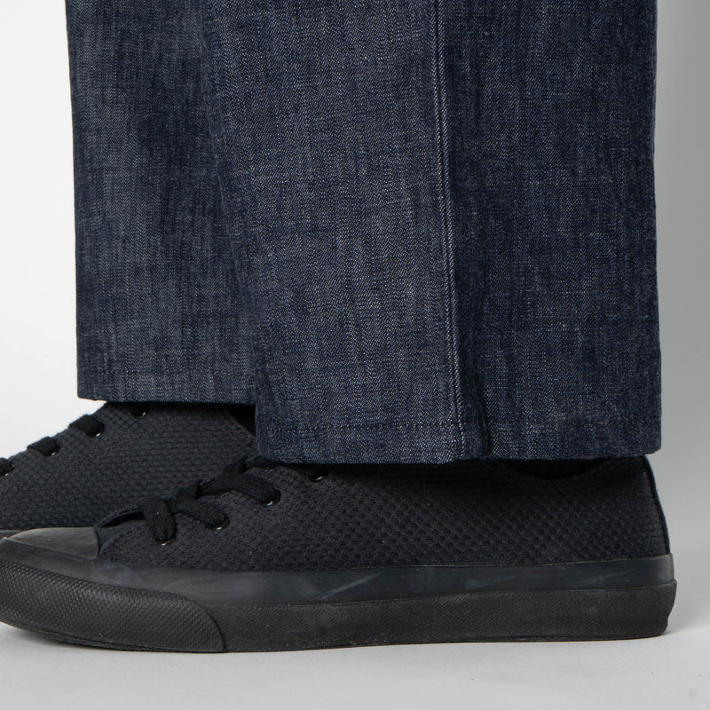 Pleated Trouser - 10oz Rinsed Denim - Indigo