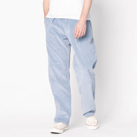 Pleated Trouser - Faded Corduroy Organic - Pale Indigo