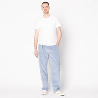 Pleated Trouser - Faded Corduroy Organic - Pale Indigo