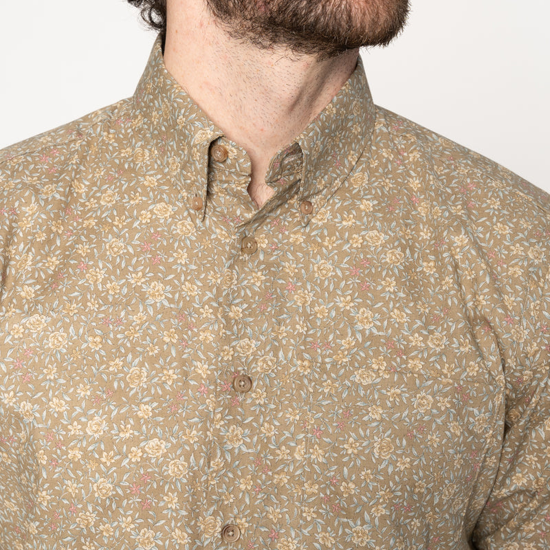 Easy Shirt - Bell Flowers - Cinnamon | Naked & Famous Denim