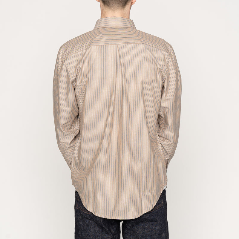 Easy Shirt - Soft Finish Classic Stripe - Taupe