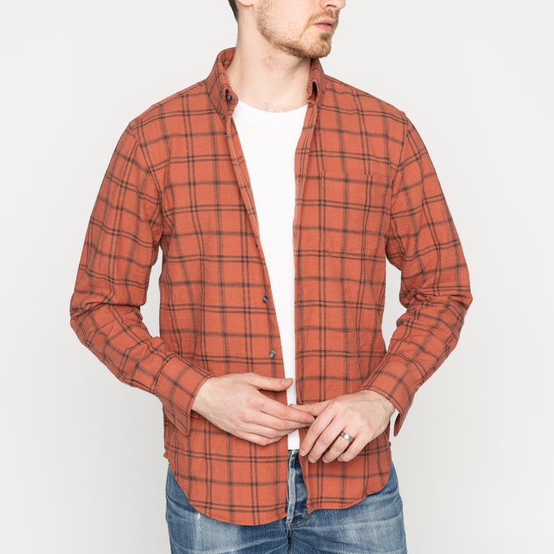 Easy Shirt - Big Slub Check Flannel - Red