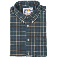 Easy Shirt - Big Slub Check Flannel - Navy + Green