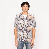 Aloha Shirt -  Skeletons  -  Pale  Blue