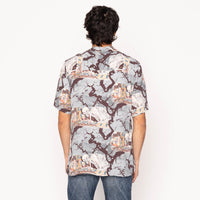 Aloha Shirt -  Skeletons  -  Pale  Blue