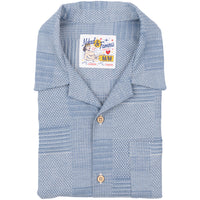 Aloha Shirt - Dobby Patchwork - Pale Blue