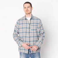 True Shirt - Soft Brushed Faded Flannel - Faded Blue
