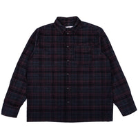 True Shirt - Corduroy Shirting (21W) - Green / Eggplant