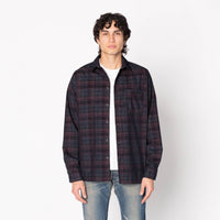 True Shirt - Corduroy Shirting (21W) - Green / Eggplant