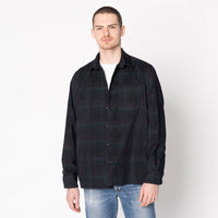 True Shirt - Corduroy Shirting (21W) - Navy / Green