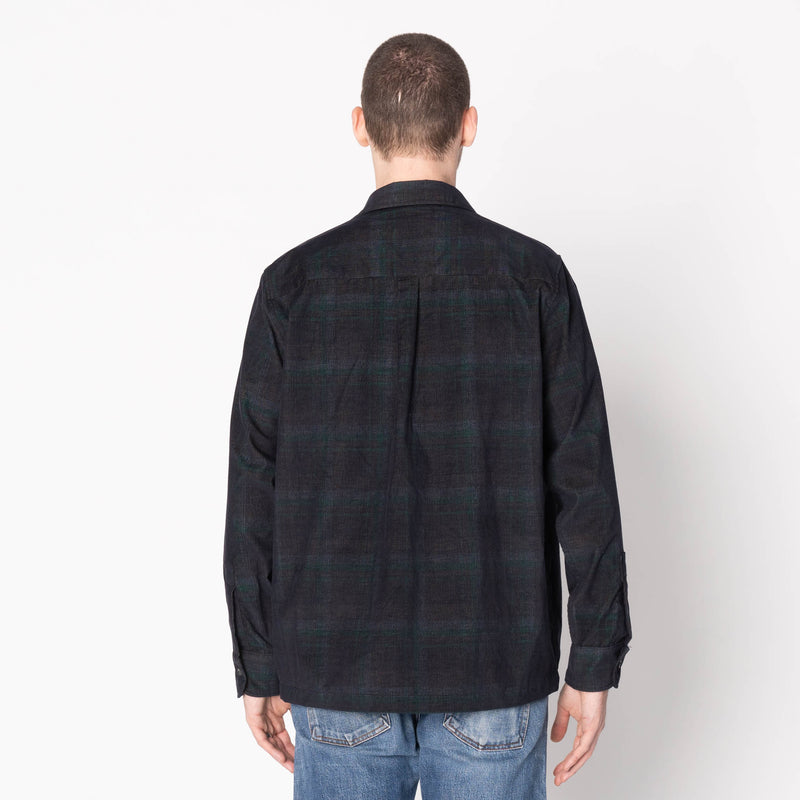 True Shirt - Corduroy Shirting (21W) - Navy / Green
