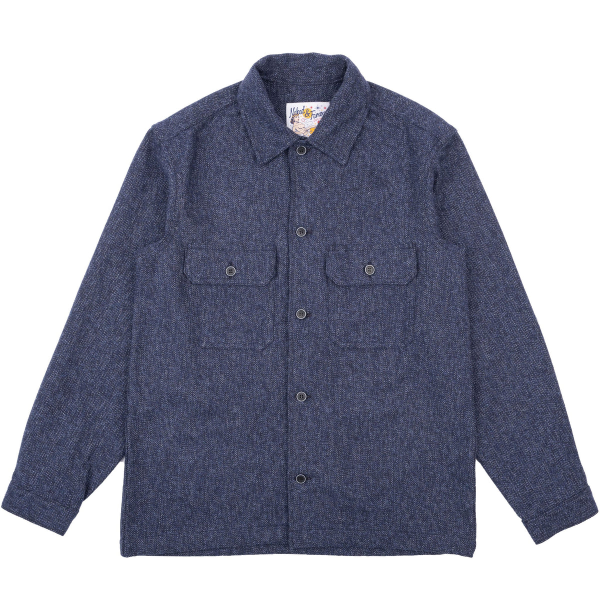 Work Shirt - Herringbone Triple Twist - Indigo by Naked & Famous Denim