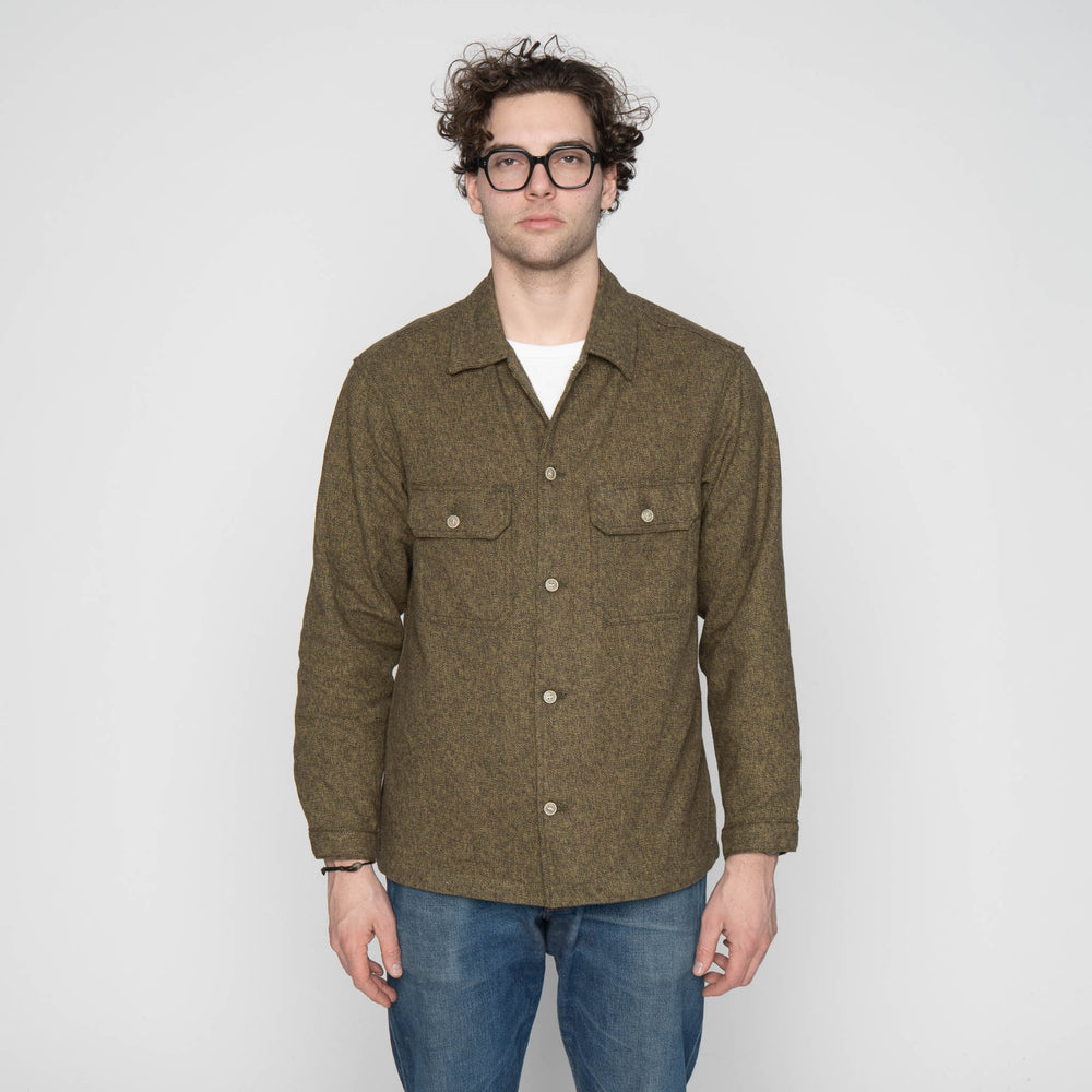 Work Shirt - Herringbone Triple Twist - Forest by Naked & Famous Denim