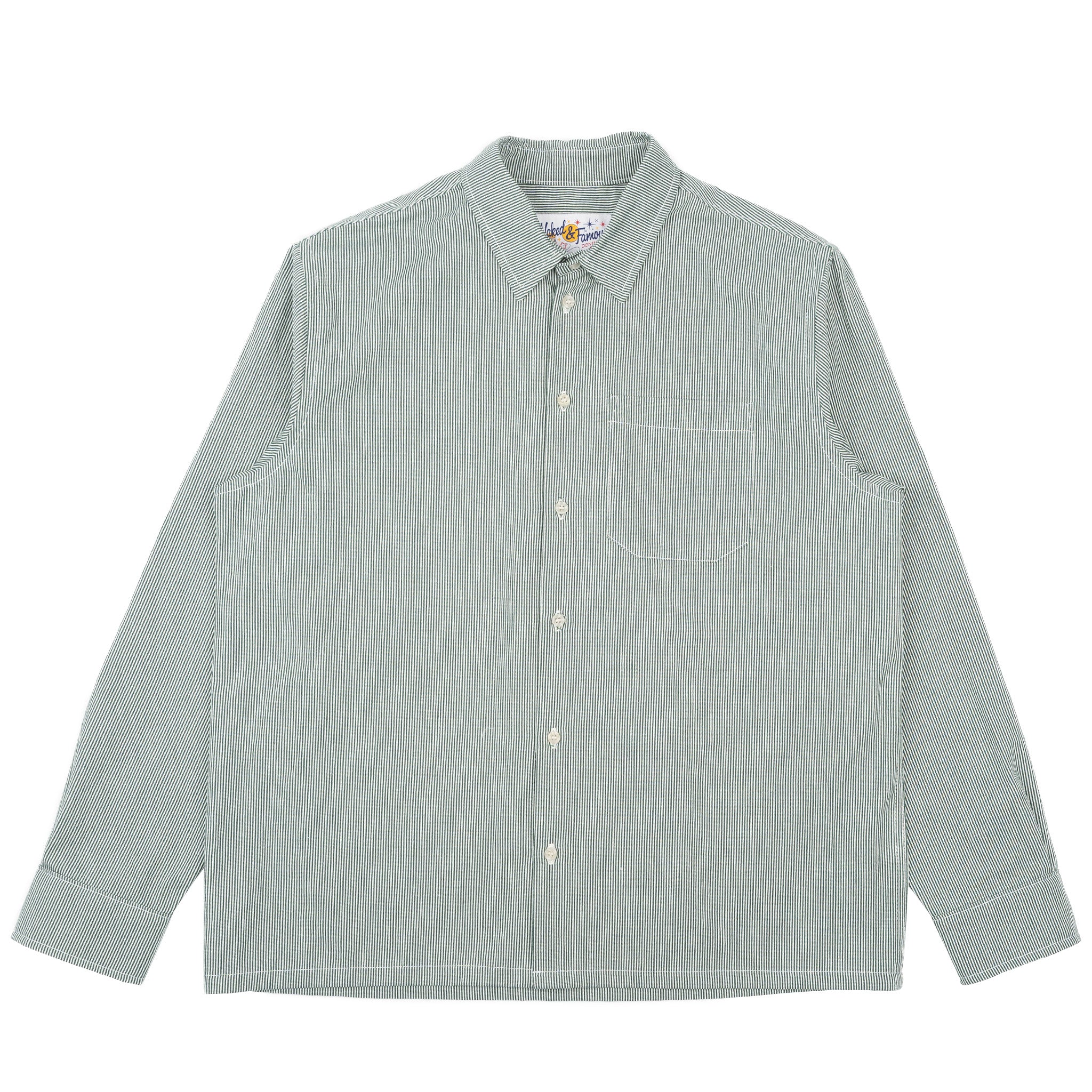 True Shirt - Organic Hickory - Green by Naked & Famous Denim