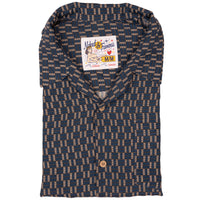 Aloha Shirt - Weave Print - Navy | Naked & Famous Denim