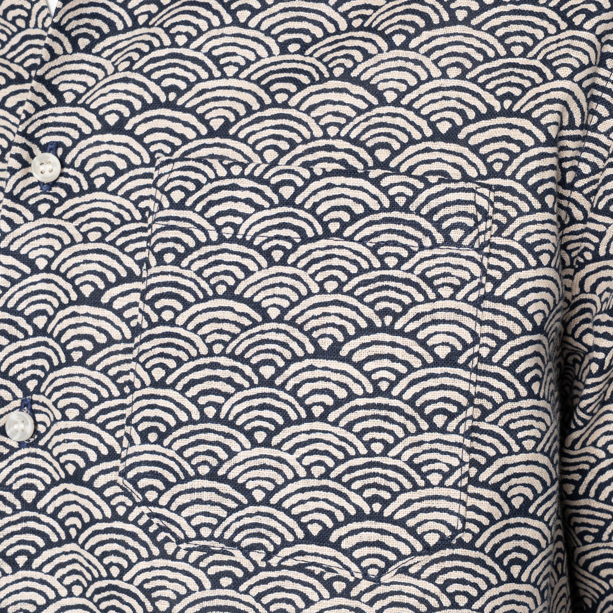 True Shirt - Seigaiha Waves - Indigo by Naked & Famous Denim