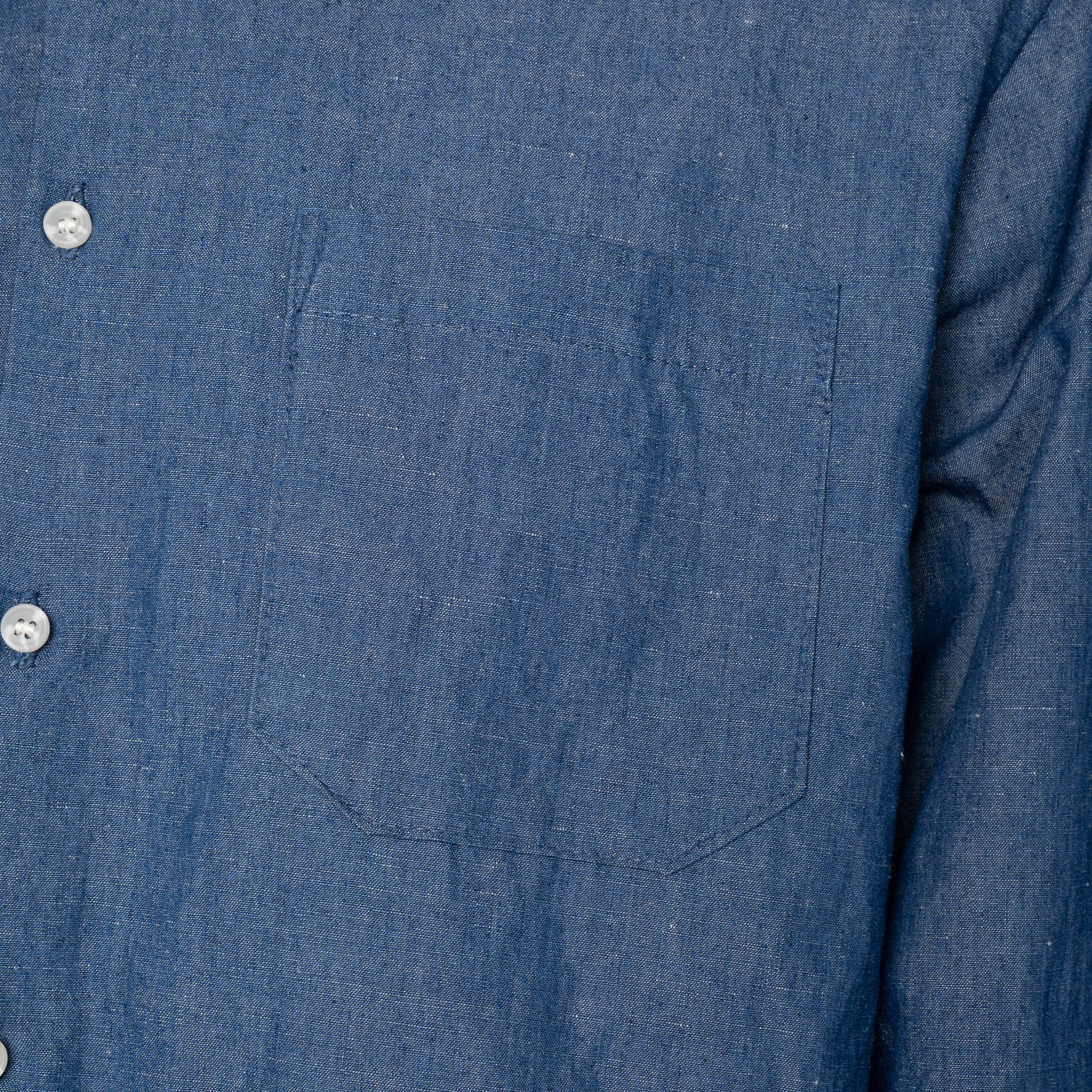 True Shirt - Linen Blend Denim - Indigo by Naked & Famous Denim