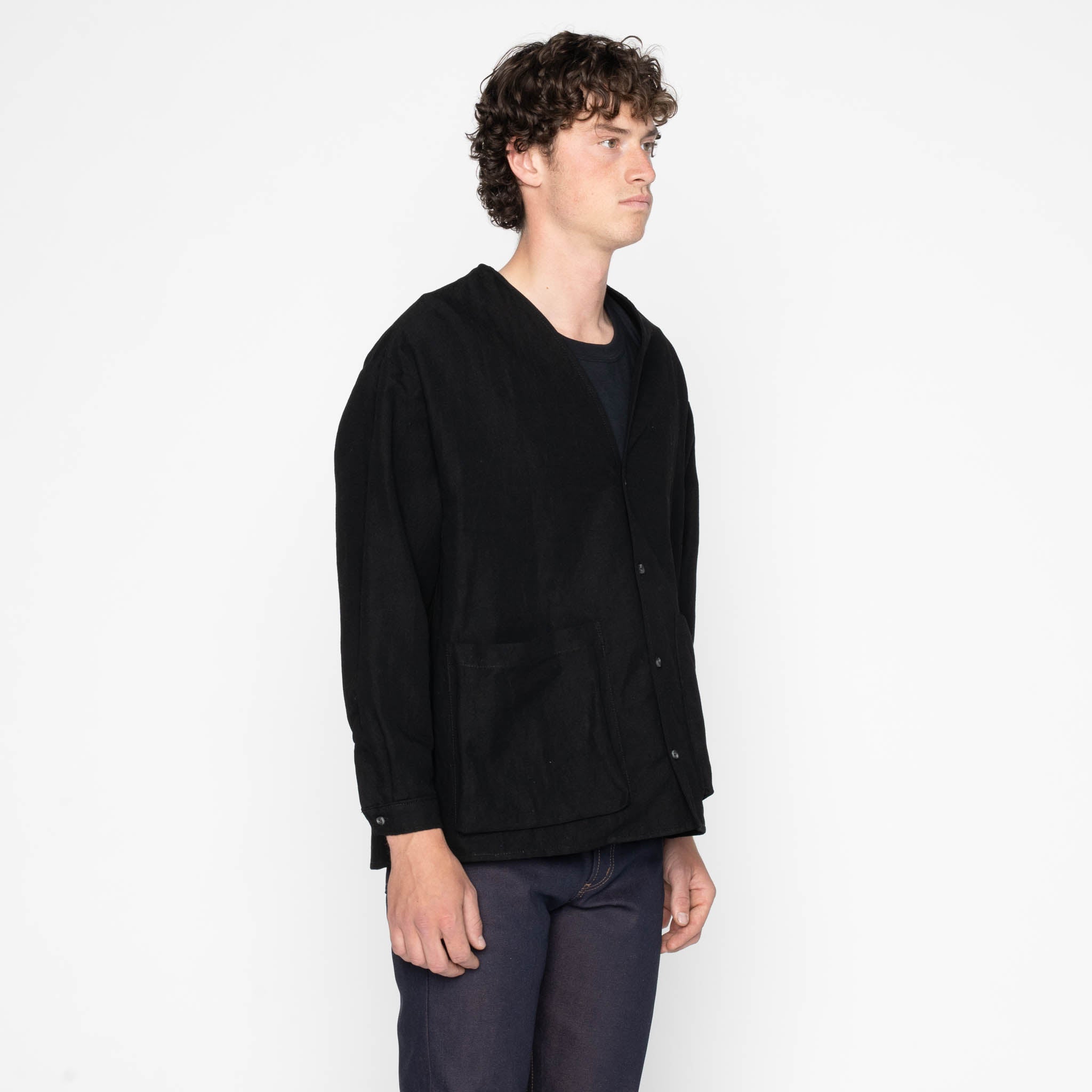 Wise Guy - Linen Blend Denim - Black by Naked & Famous Denim