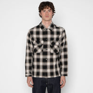 Work Shirt - Trippy Ombre Plaid - Ivory by Naked & Famous Denim