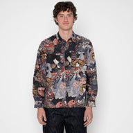 True Shirt - Samurai Print - Black by Naked & Famous Denim