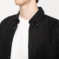 Easy Shirt - French Linen Fine Canvas - Black | Naked & Famous Denim