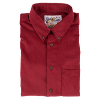 Easy Shirt - Cotton Dyed Corduroy - Burgundy | Naked & Famous Denim