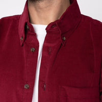 Easy Shirt - Cotton Dyed Corduroy - Burgundy | Naked & Famous Denim