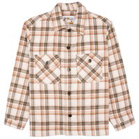 Work Shirt - Triple Yarn Twill Check Brush - Beige | Naked & Famous Denim