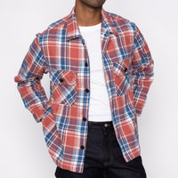 Work Shirt - Triple Yarn Twill Check Brush - Red | Naked & Famous Denim