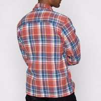 Work Shirt - Triple Yarn Twill Check Brush - Red | Naked & Famous Denim