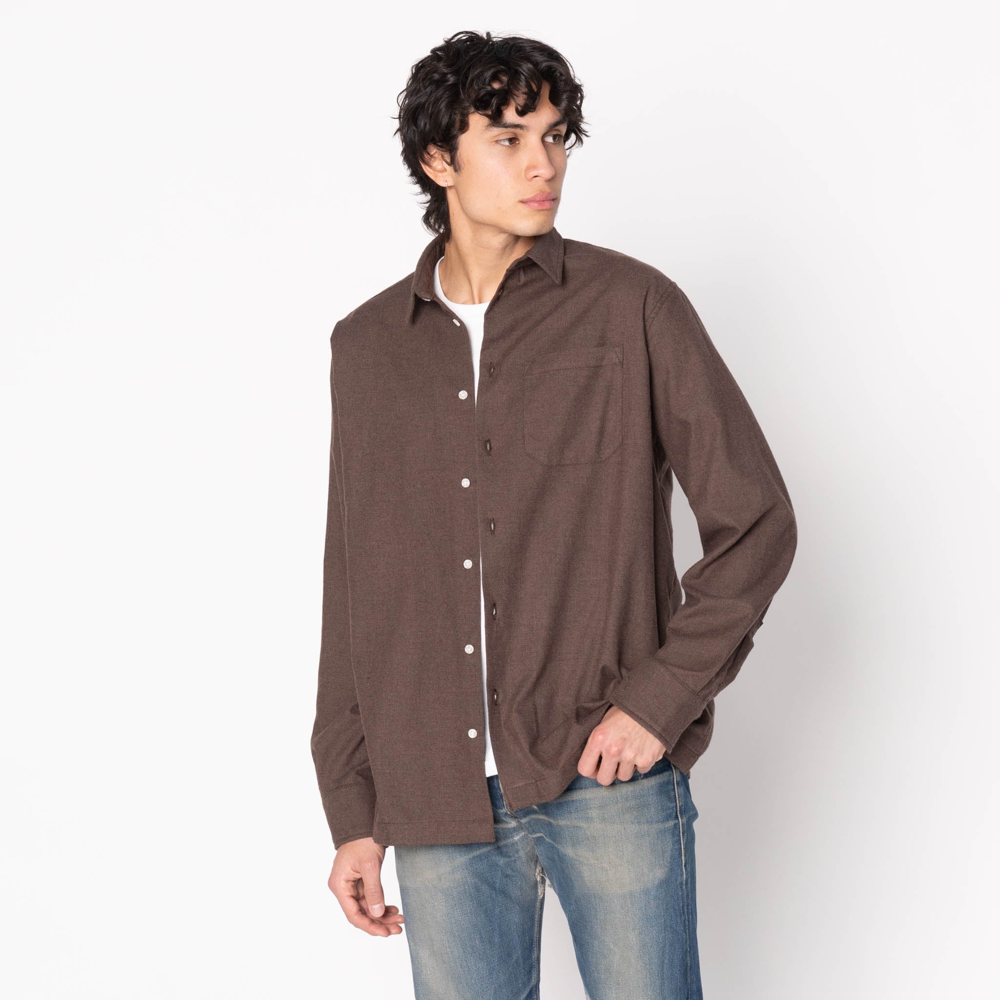 True Shirt - Soft Twill - Brown by Naked & Famous Denim
