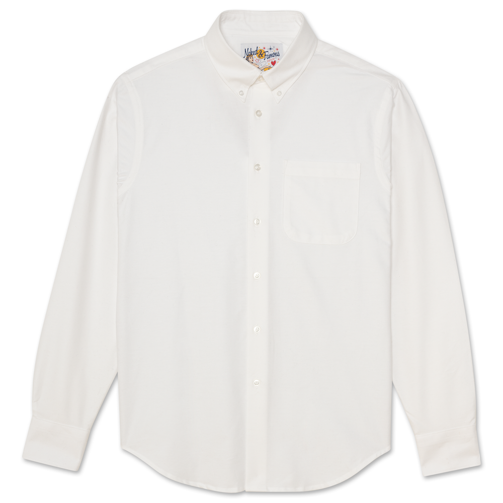 Easy Shirt - Cotton Oxford - White by Naked & Famous Denim