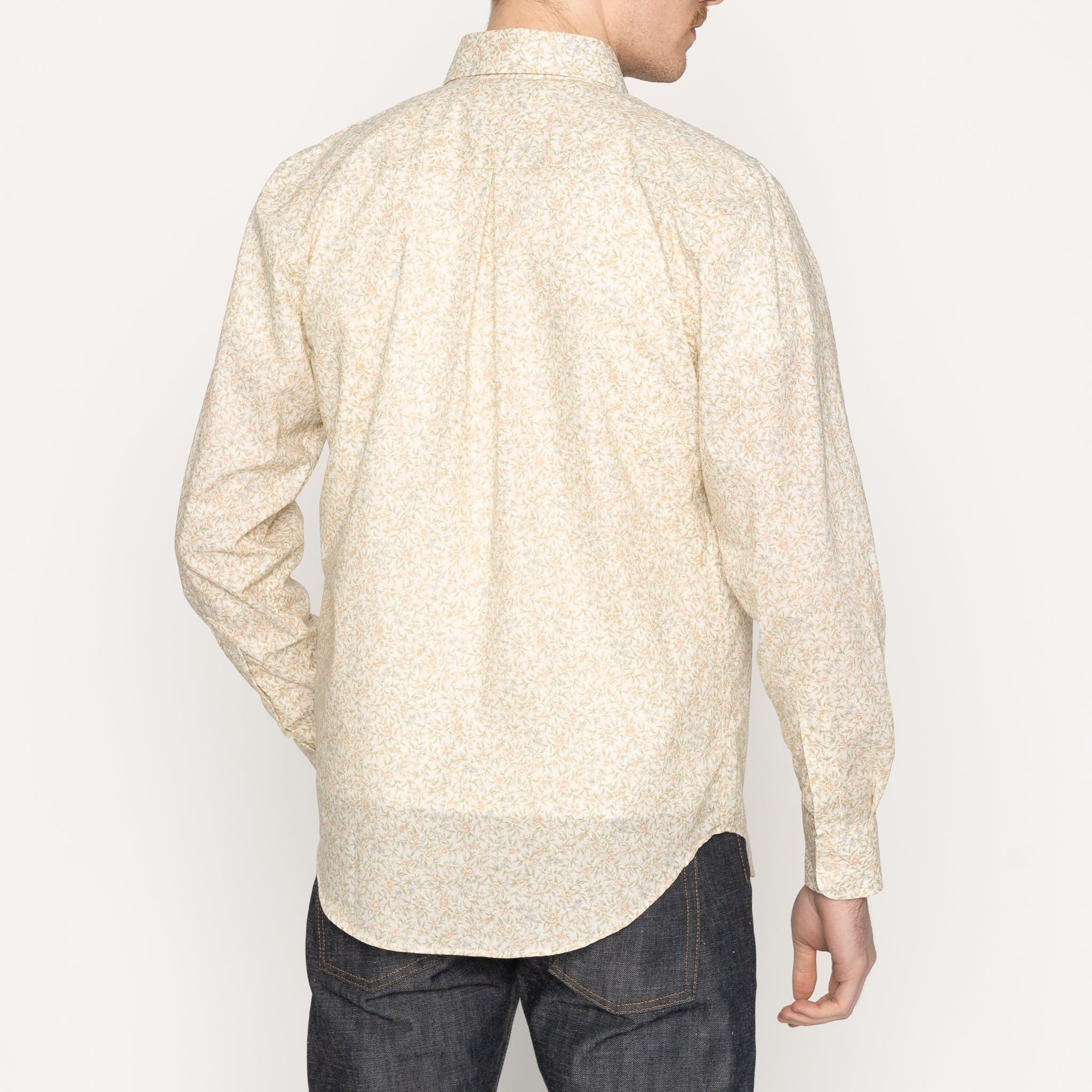 Easy Shirt - Bell Flowers - Cream by Naked & Famous Denim