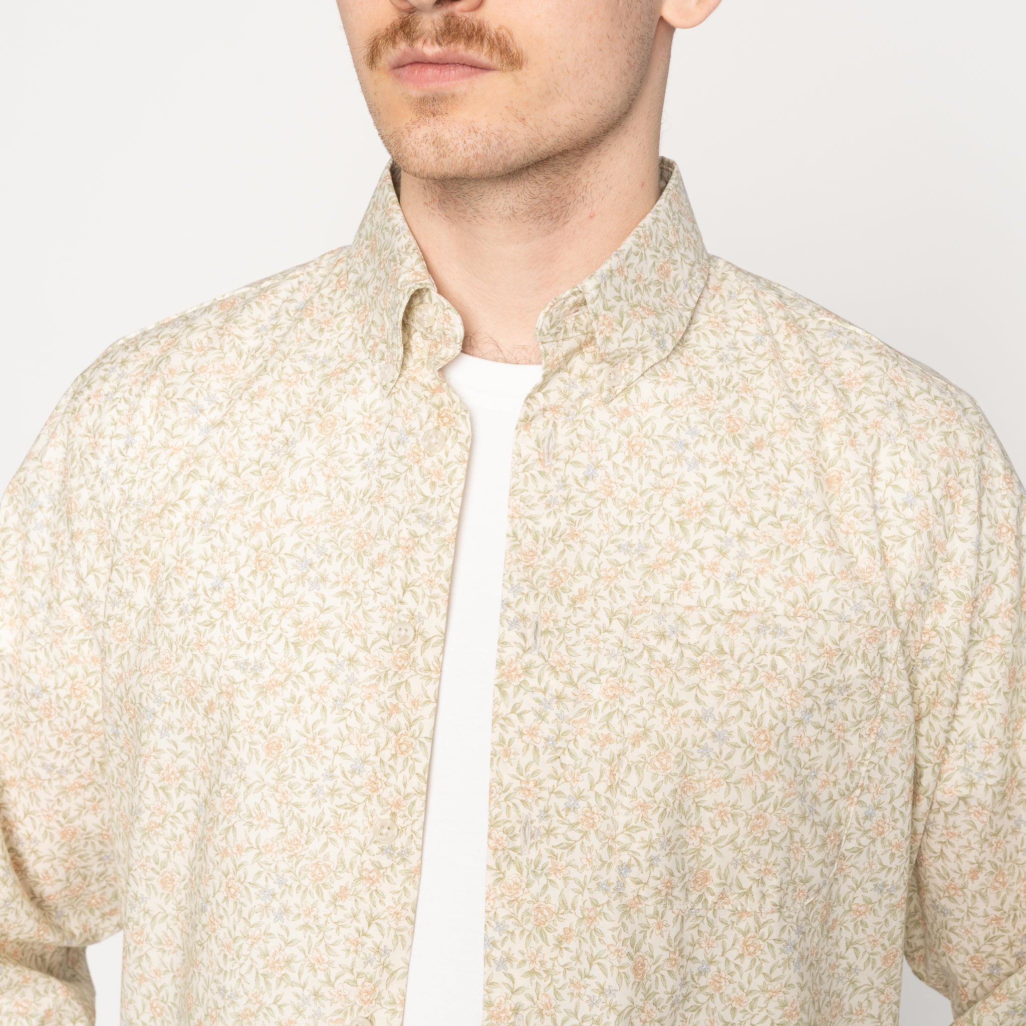 Easy Shirt - Bell Flowers - Cream by Naked & Famous Denim
