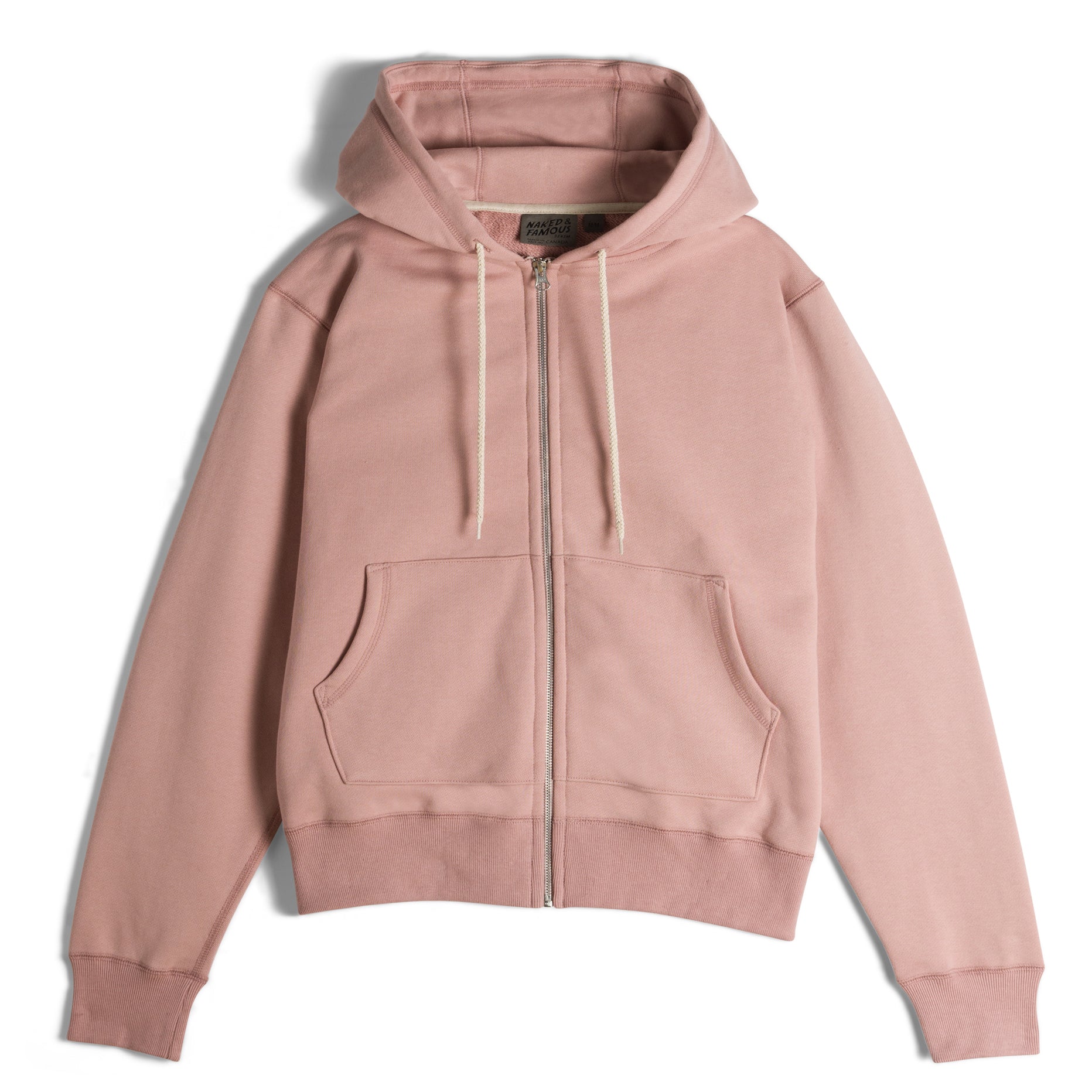 Zip Hoodie - Heavyweight Terry - Blush by Naked & Famous Denim
