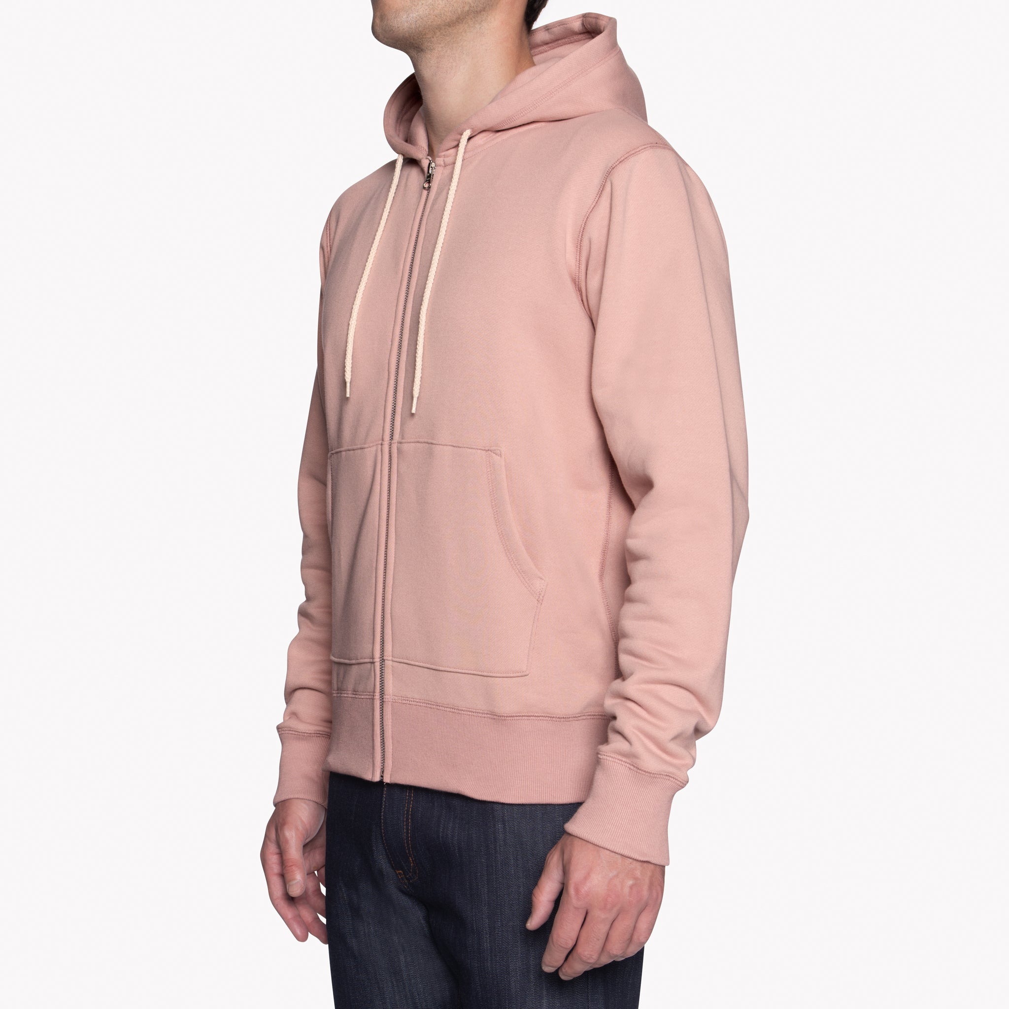 Zip Hoodie - Heavyweight Terry - Blush by Naked & Famous Denim