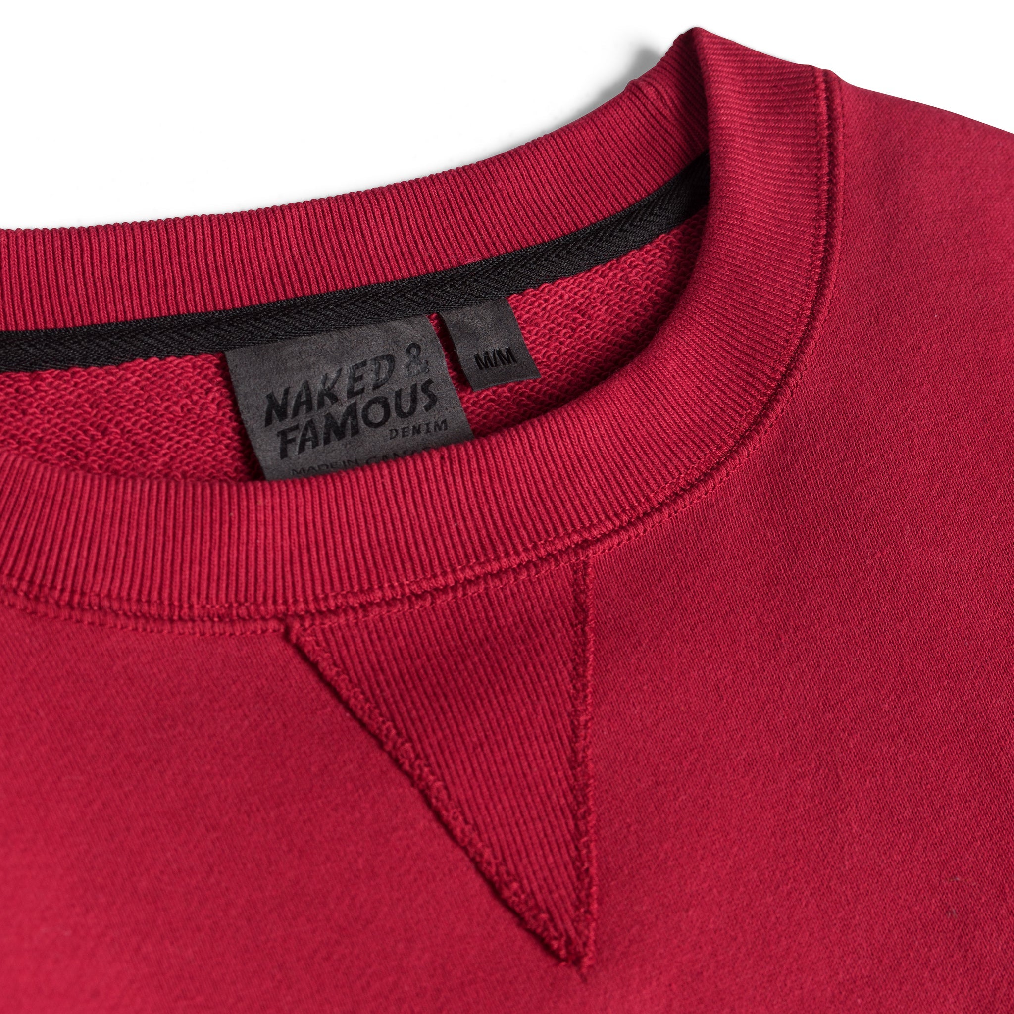 Crewneck - Heavyweight Terry - Red by Naked & Famous Denim