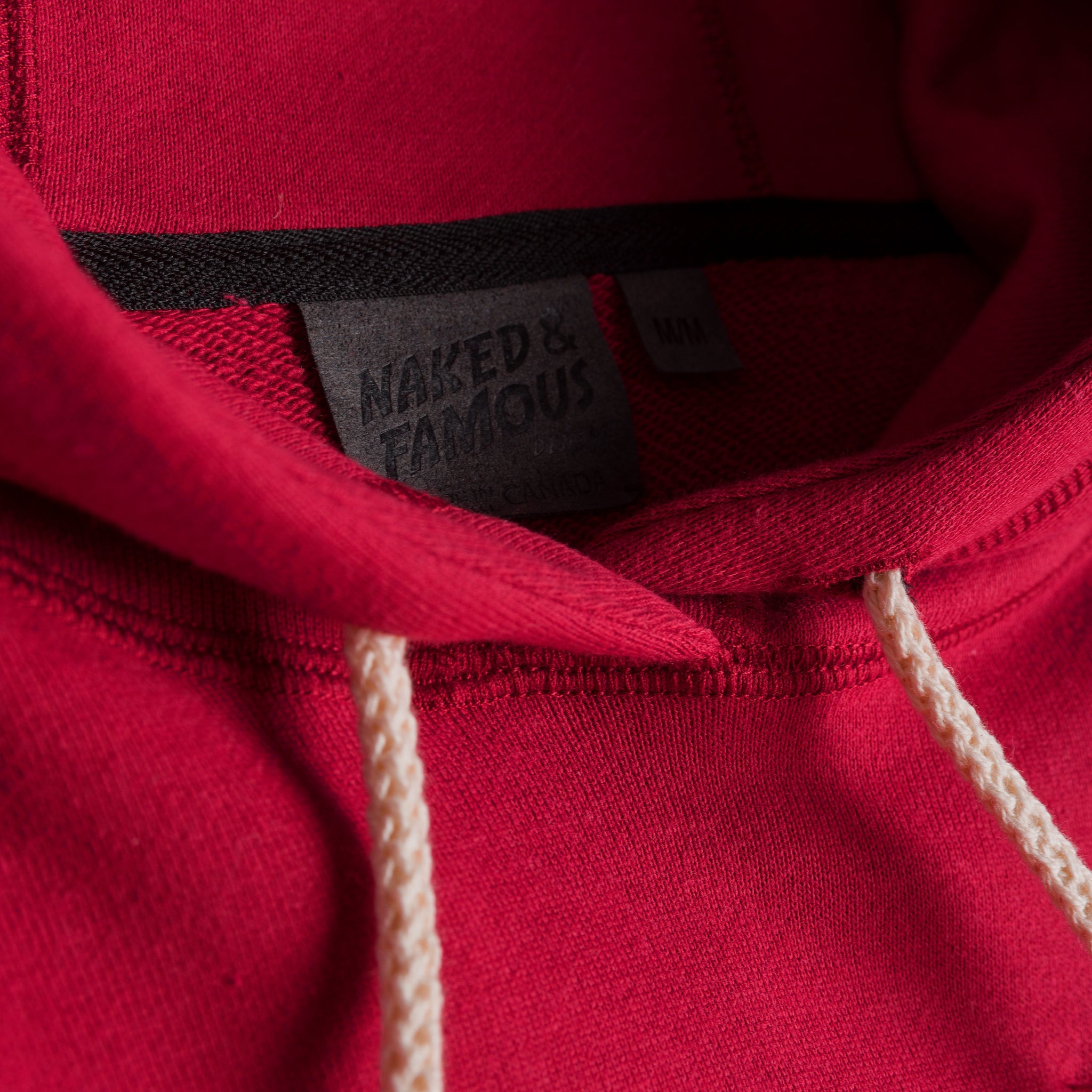 Pullover Hoodie - Heavyweight Terry - Red by Naked & Famous Denim